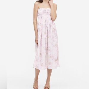 H& M smocked midi dress